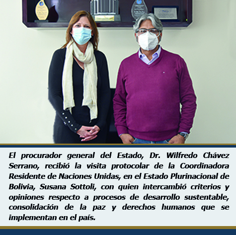 La PGE recibe la visita protocolar de Susana Sottoli Coordinadora Residente de Naciones Unidas