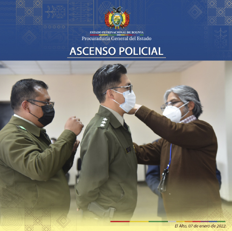 PGE cumple la Orden General de Ascensos de la Policía Boliviana