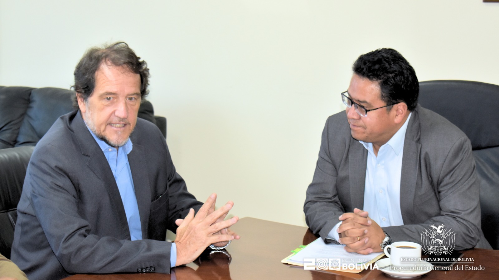 REUNIÓN EN PROCURADURÍA GENERAL DEL ESTADO CON EL EMBAJADOR DE ARGENTINA Y LA MADRE DEL PERIODISTA ARGENTINO SEBASTIÁN MORO.