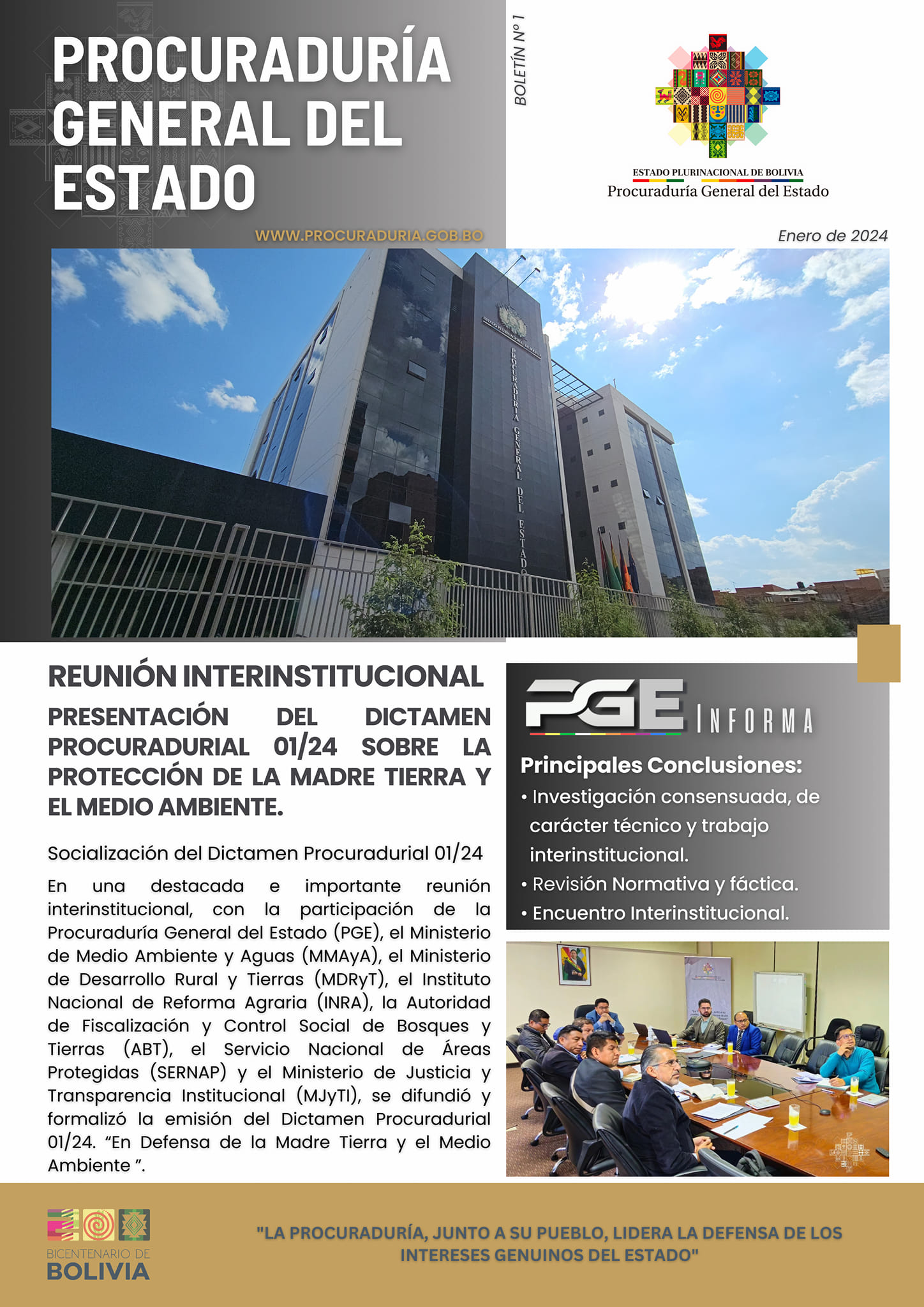 BOLETÍN INFORMATIVO PGE N°1